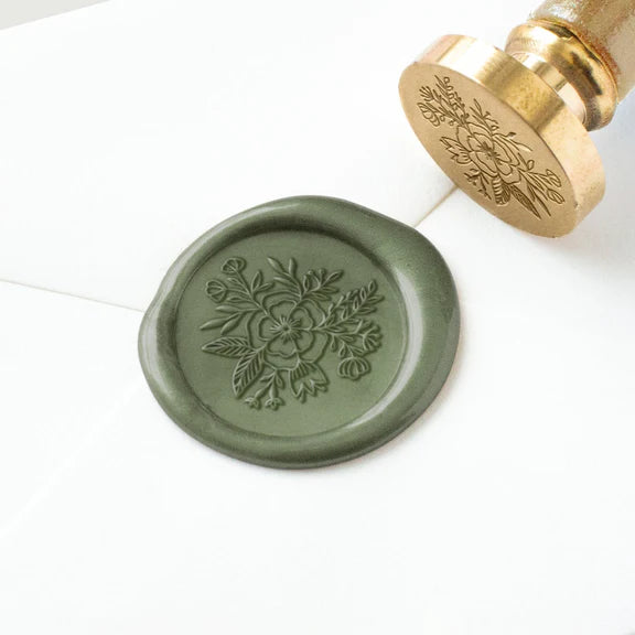 Wax seal with floral design