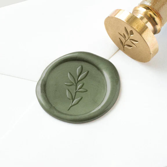 wax seal with leaf design