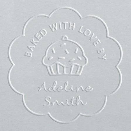 custom embossing stamp Cupcake Sprinkles