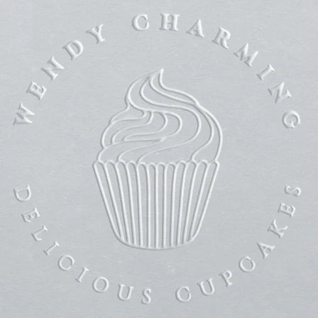 custom embosser stamp Delicious Cupcake