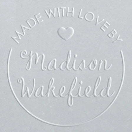 custom embosser stamp Made with Love