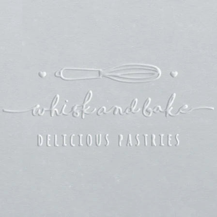 custom embosser stamp Whisk and Bake