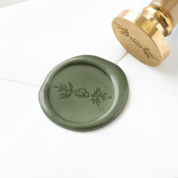 Wax seal with floral design
