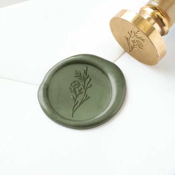 Wax seal with floral design