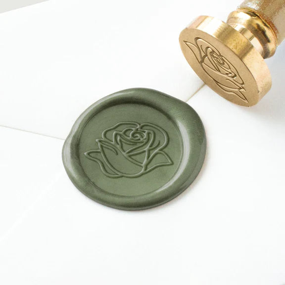 Wax seal with rose design