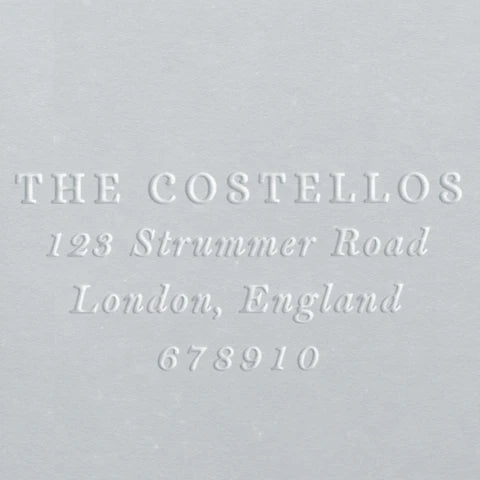custom address embosser with company name