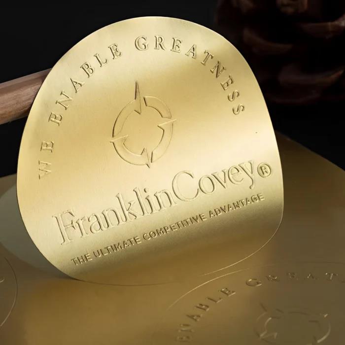 custom embossed sticker