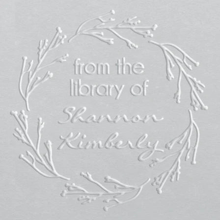 custom personal library book embosser Shannon Wreath