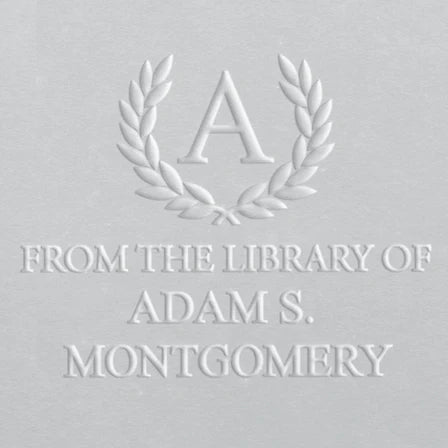 custom personal library book embosser Wreath Initial