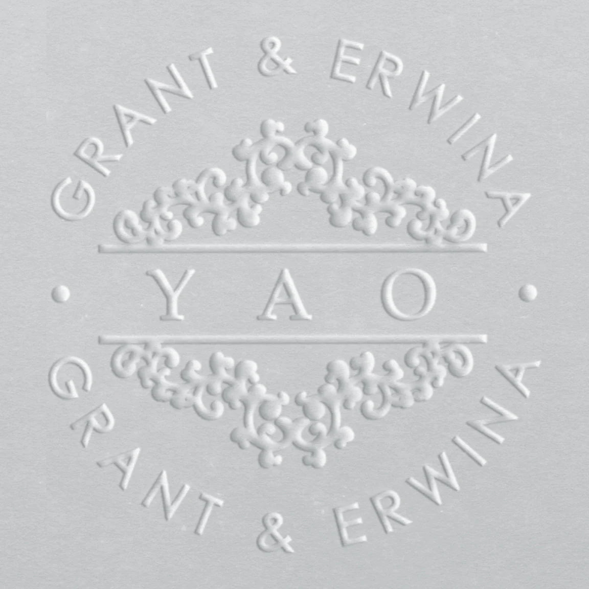 embosser for wedding with dominique design