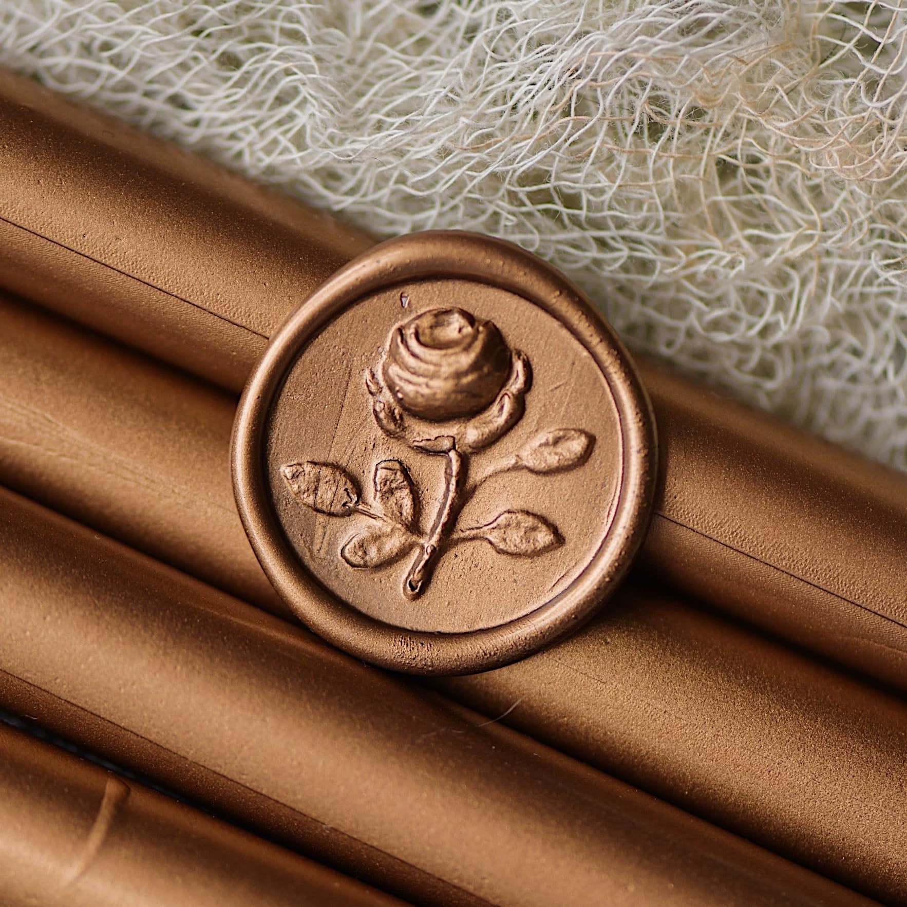 old bronze sealing wax sticks