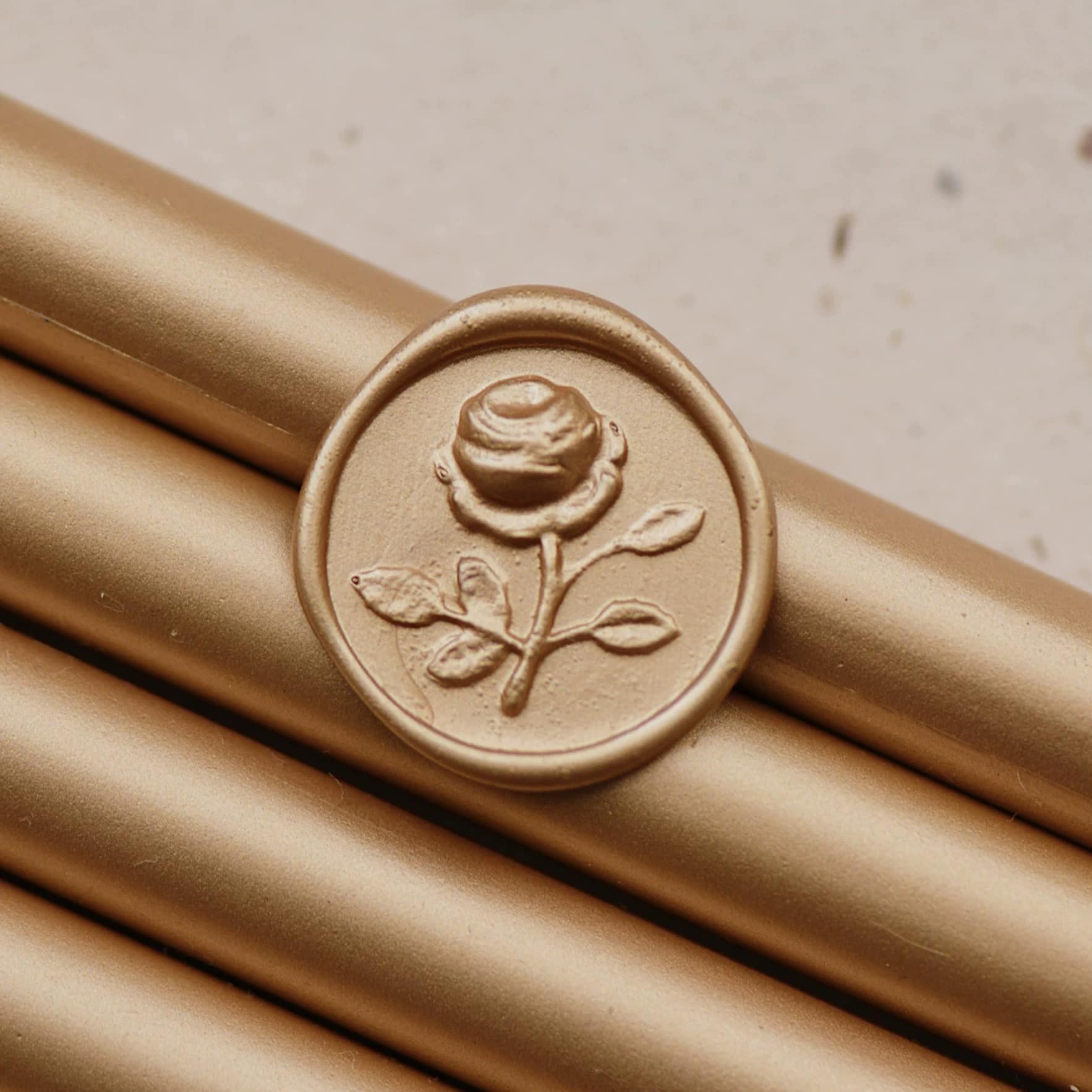pale gold sealing wax sticks