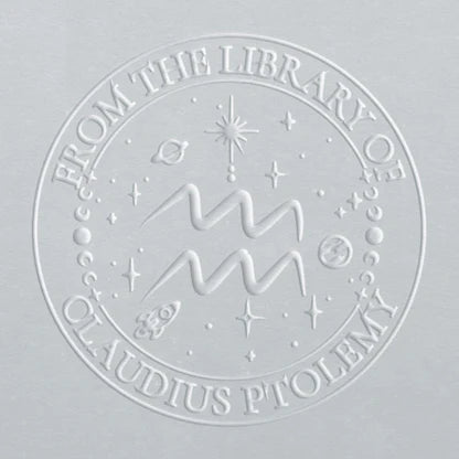 personal book embosser zodiac Aquarius