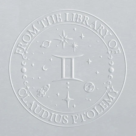 personal book embosser zodiac gemini