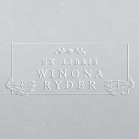 personal custom library book embosser Skeleton Hands Frame