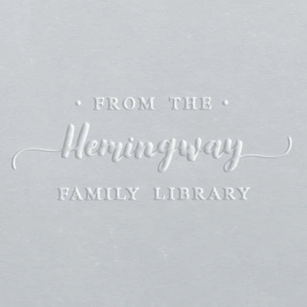 personal library book stamp embosser Hemmingway