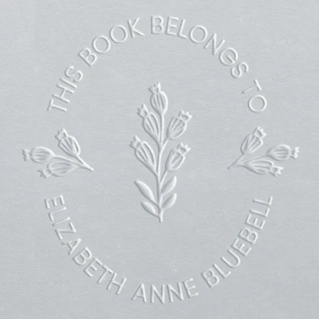 personal library embosser for books bluebell