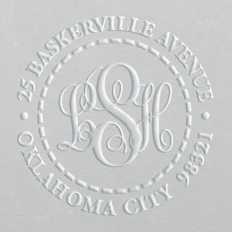 return address embosser with classic monogram
