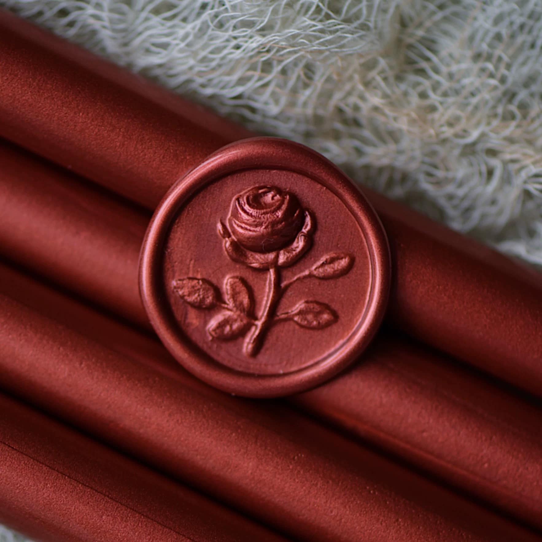 silk crimson sealing wax sticks