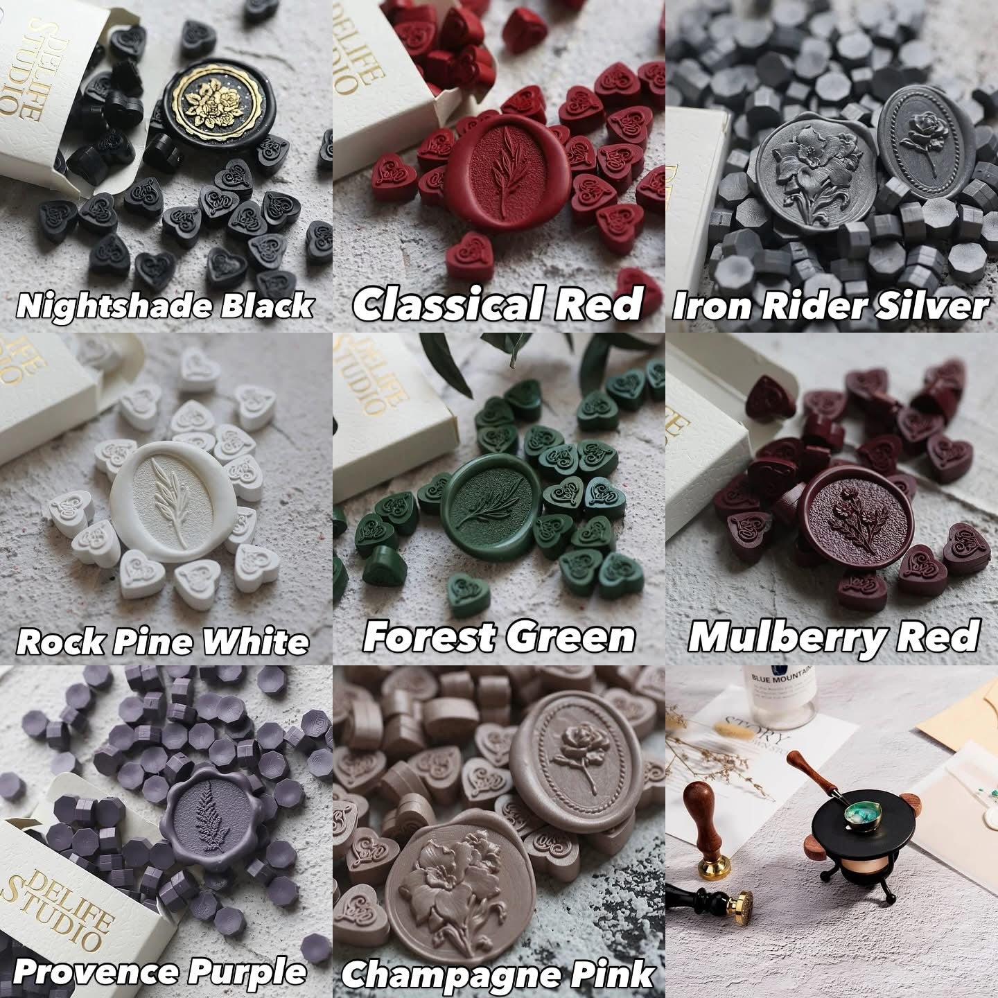 wax bead colors for custom wax seal stamp