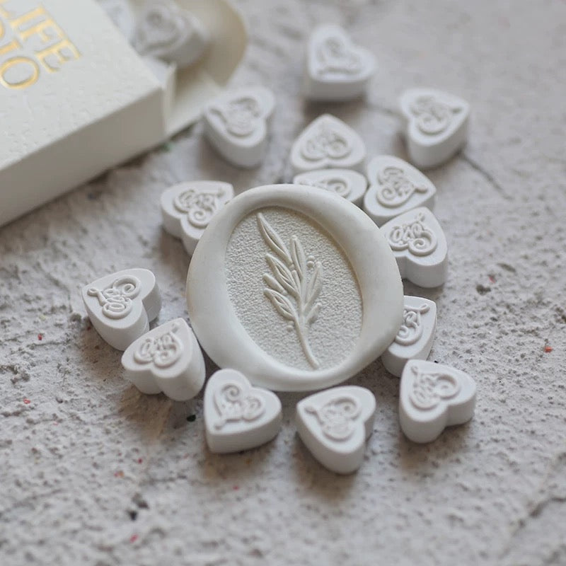 wax seal beads_Rock Pine White