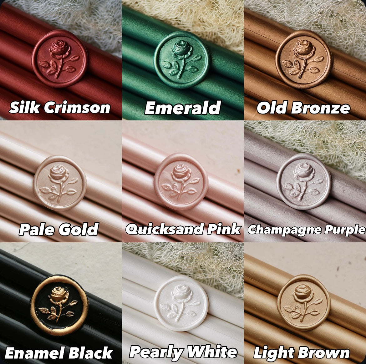 wax stick colors for custom wax seal stamp