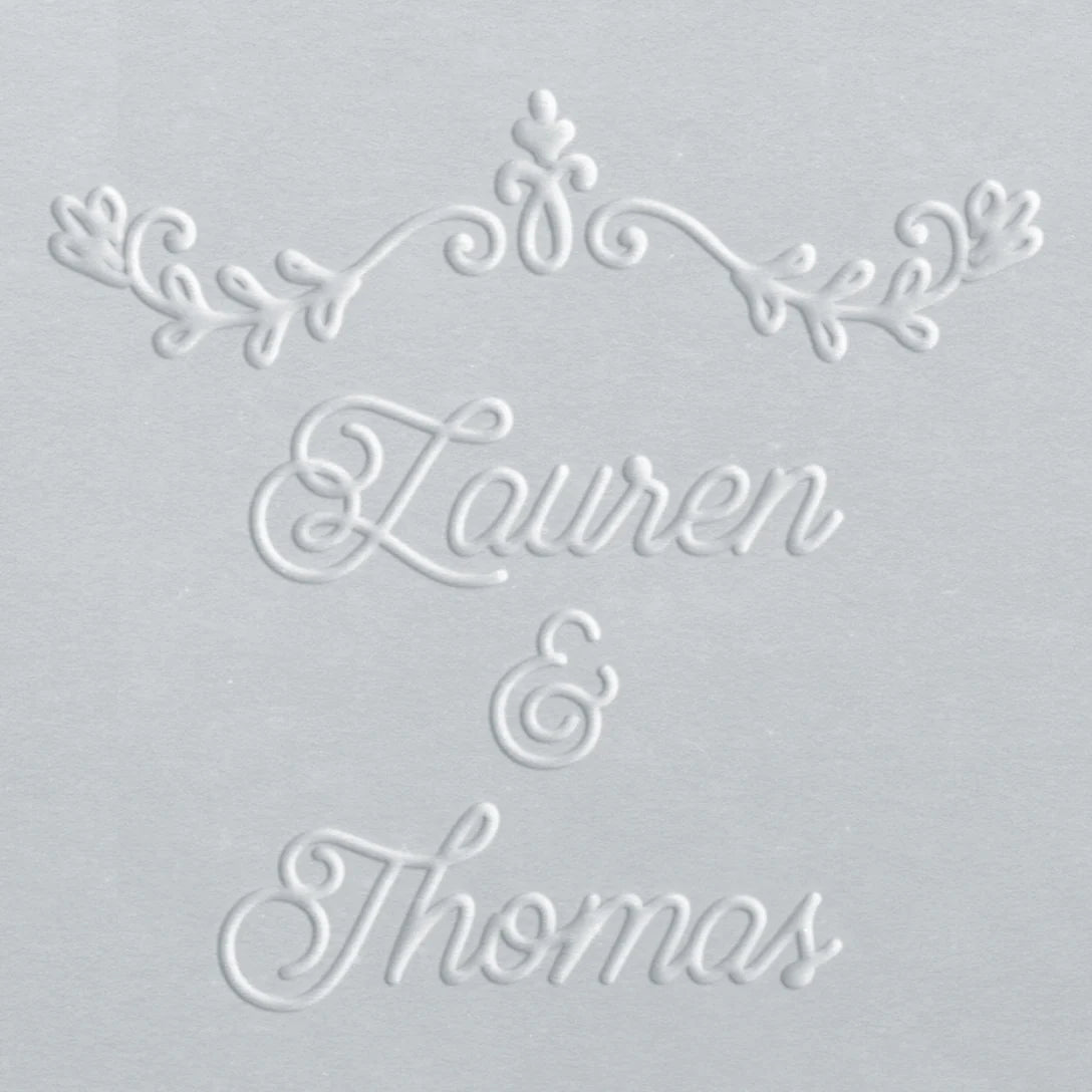 wedding embosser with double name
