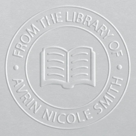 custom embosser Open Book Circle