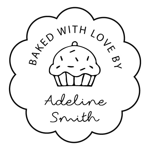 custom embossing stamp Cupcake Sprinkles design