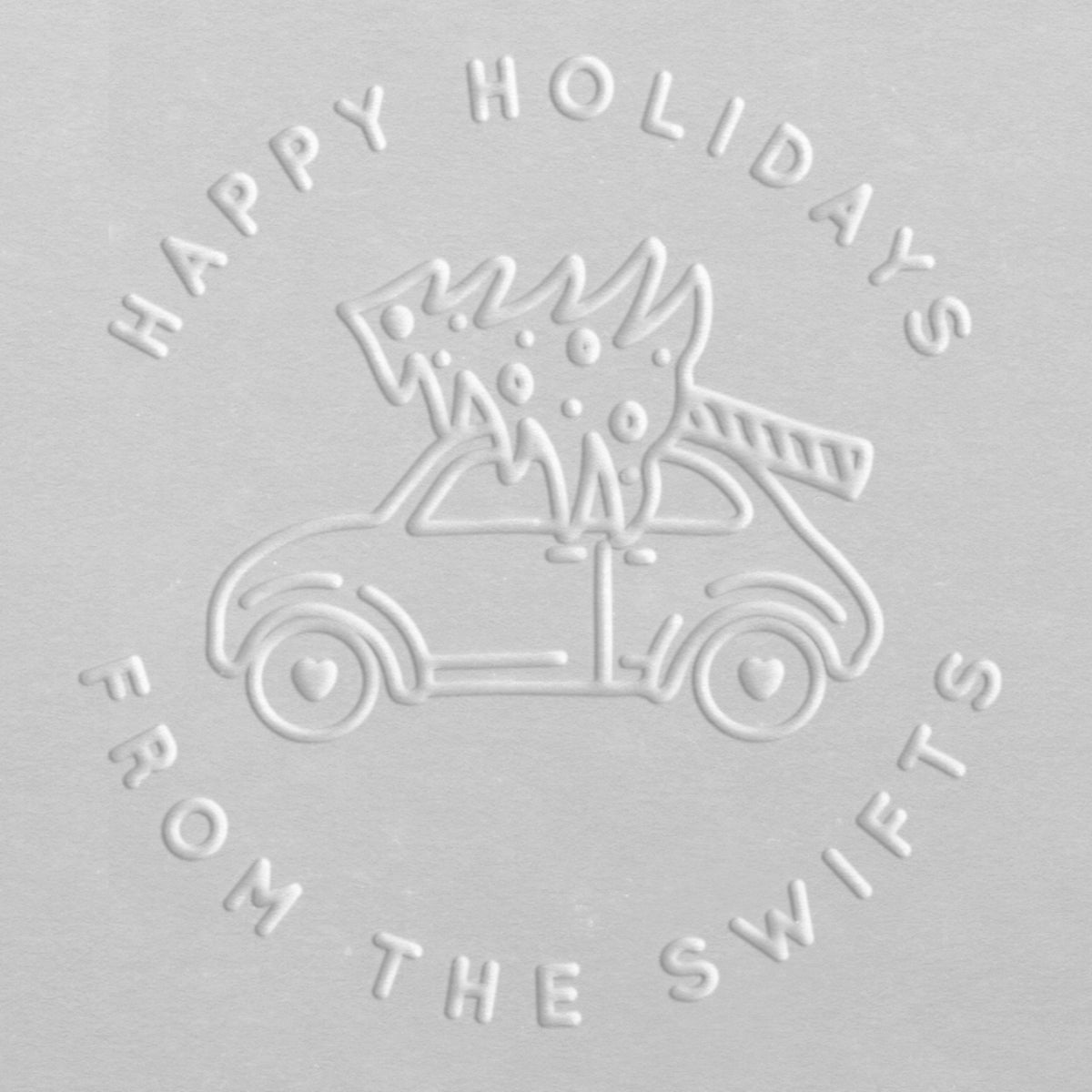 Holiday Embosser - Christmas Tree on Car