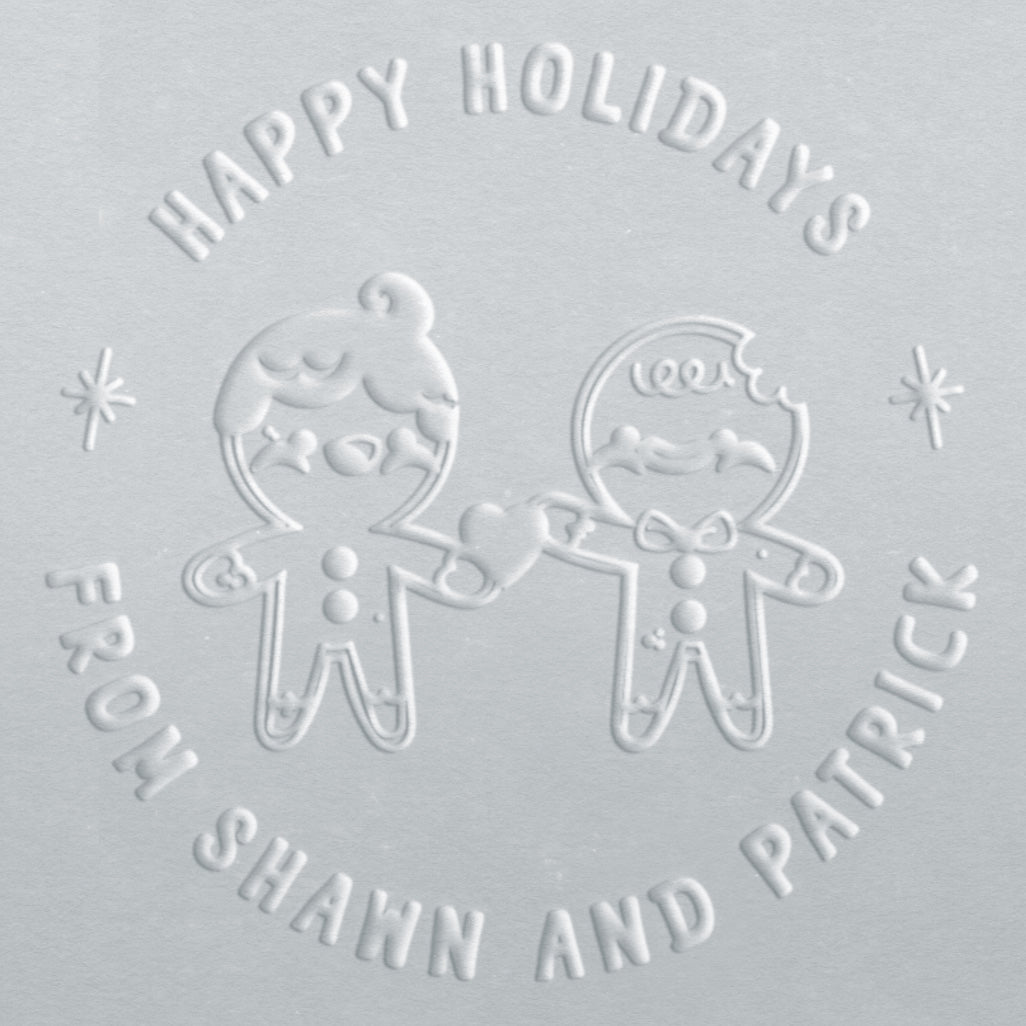 Holiday Embosser - Gingerbread Couple (Man and Man)