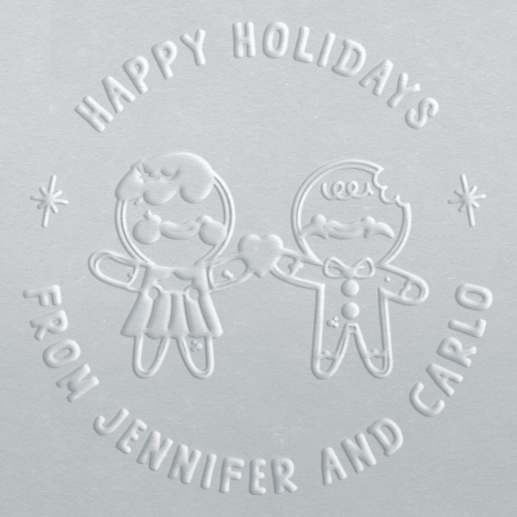 Holiday Embosser - Gingerbread Couple (Woman and Man)