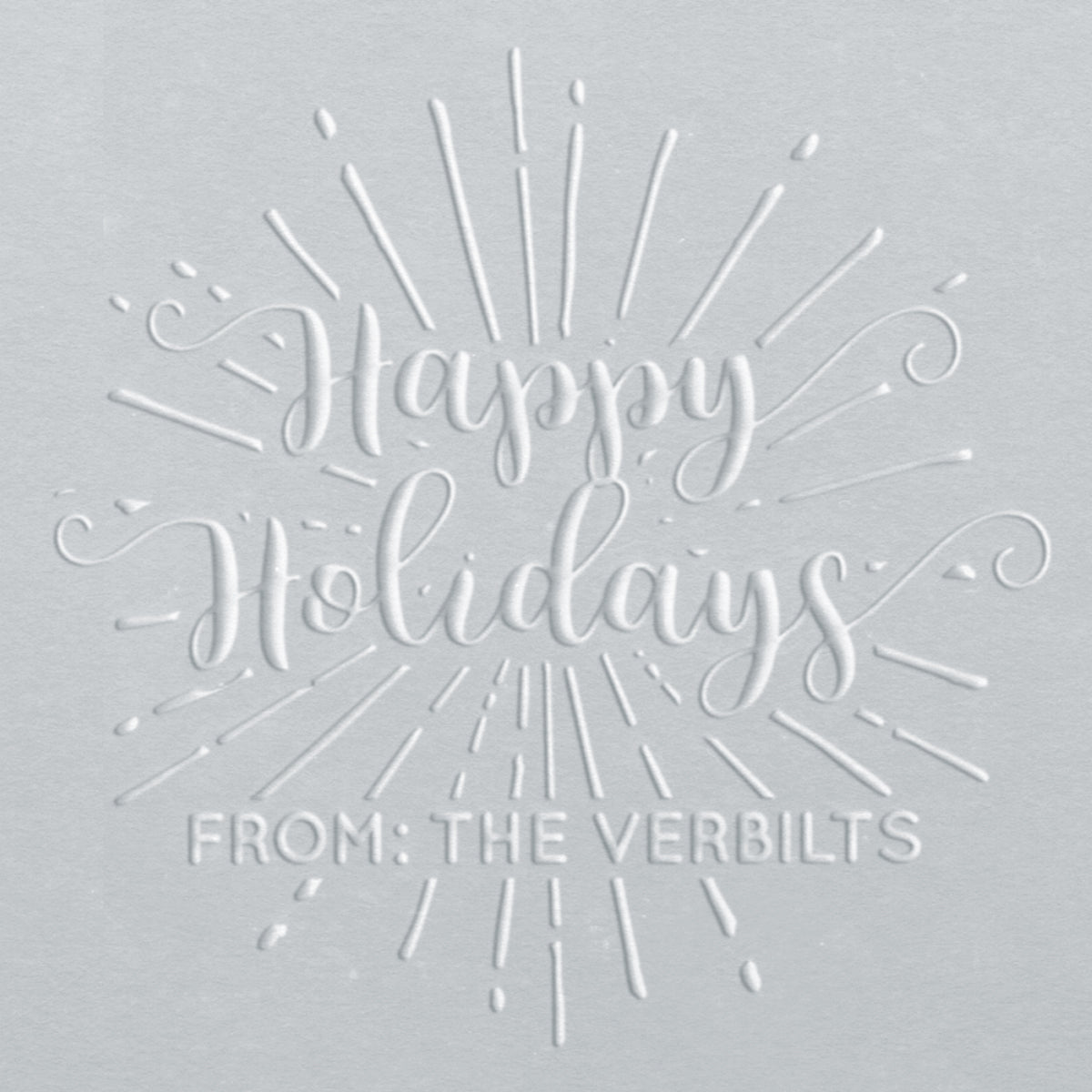 Holiday Embosser - Happy Holidays Fireworks