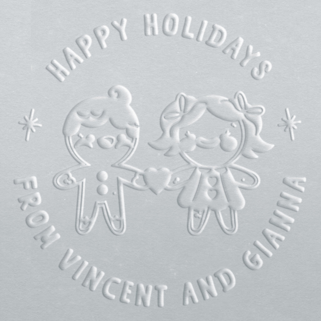 Holiday Embosser - Gingerbread Couple (Man and Woman)