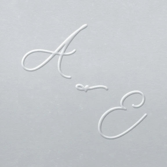 custom double initial embosser