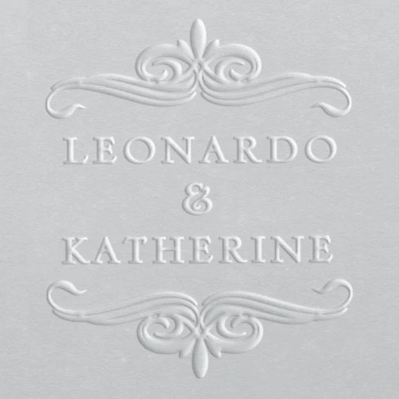 custom double name embosser in frame style