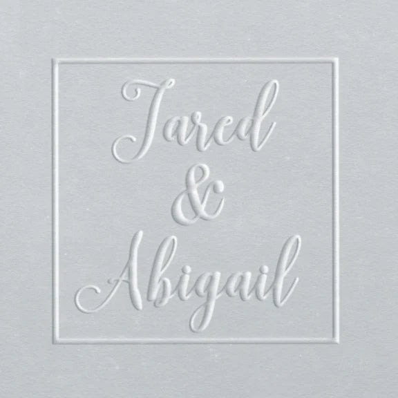 custom double name embosser in square style