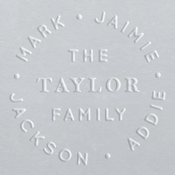 custom family name embosser taylor