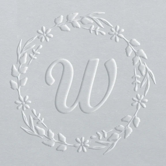 custom initial embosser bold design