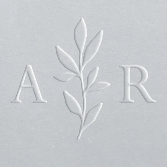 custom initial embosser with branch design