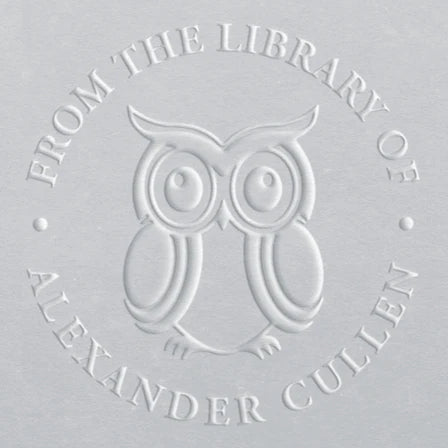 custom library book embosser Owl Circle