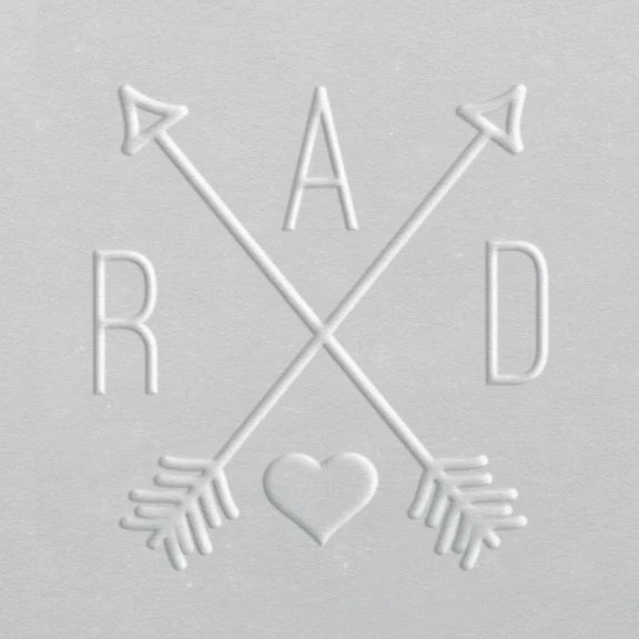customizable embosser stamp initials with arrow