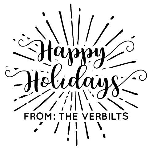 Holiday Embosser - Happy Holidays Fireworks