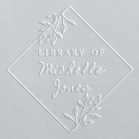personal book page embosser for library michelle