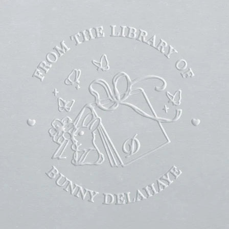personal custom library book embosser bunny