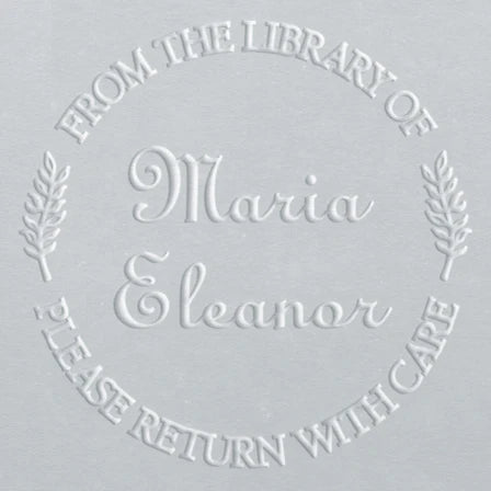 personal library book stamp embosser Eleanor