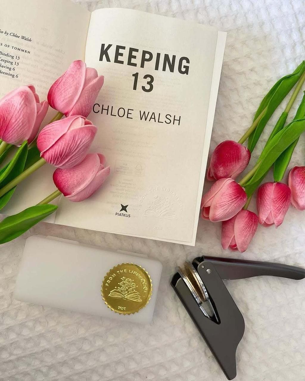 vintage style seal embosser stamp for books